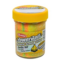 Berkley PowerBait Glitter Natural Garlic - Rainbow
